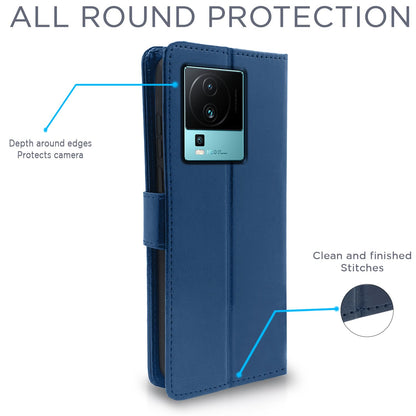 iQOO Neo 7 Pro 5G Wallet flip cover in blue by Pikkme – photo 5