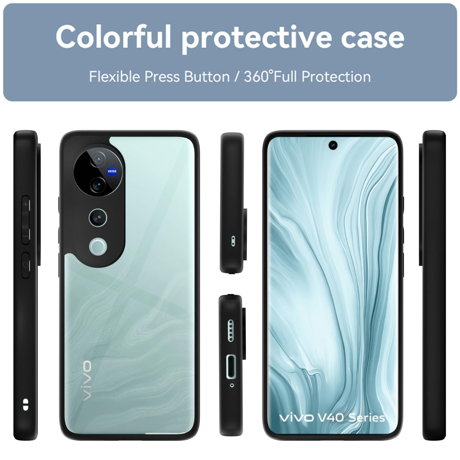 Pikkme Vivo V40/V40 Pro/T3 Ultra 5G black mobile back cover – photo 2