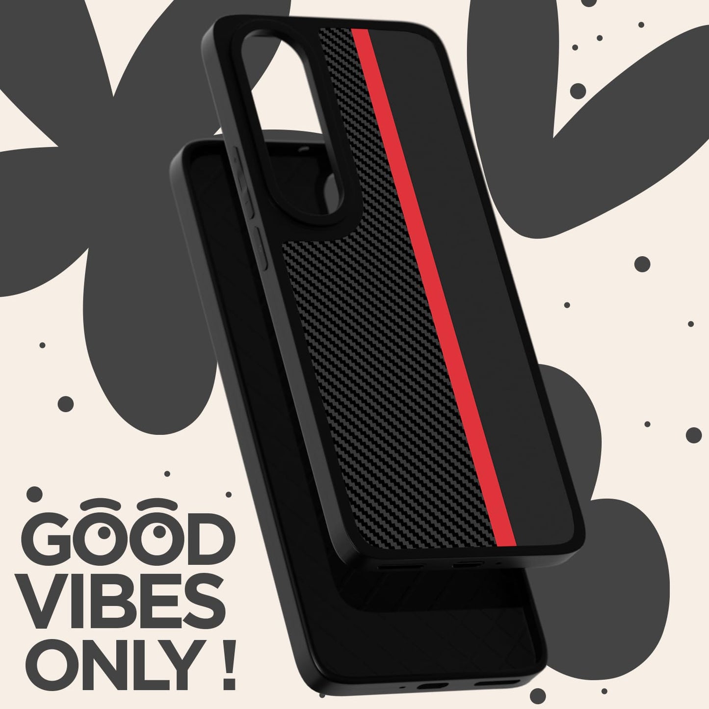 Pikkme OnePlus Nord Ce 4 5G Red Stripe Pattern Back Cover (Black)