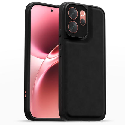 Pikkme black Leather back cover for Vivo V70 5G