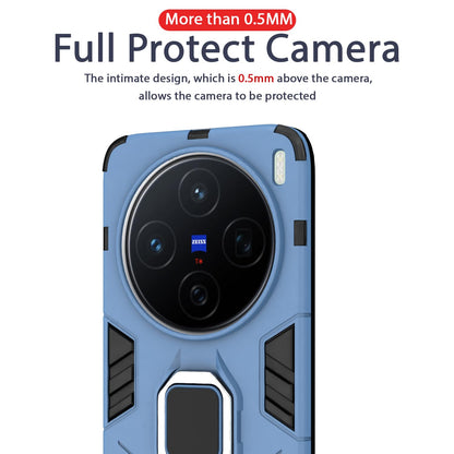 Pikkme Vivo X200 5G D5 Tough Armor Bumper Cover (Blue)
