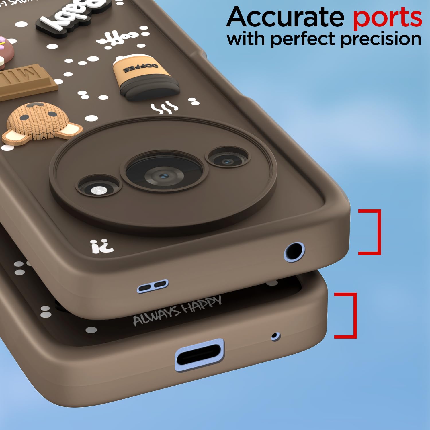 Redmi A3 (2024)/A3x/Poco C61 Silicone back cover in brown by Pikkme – photo 4