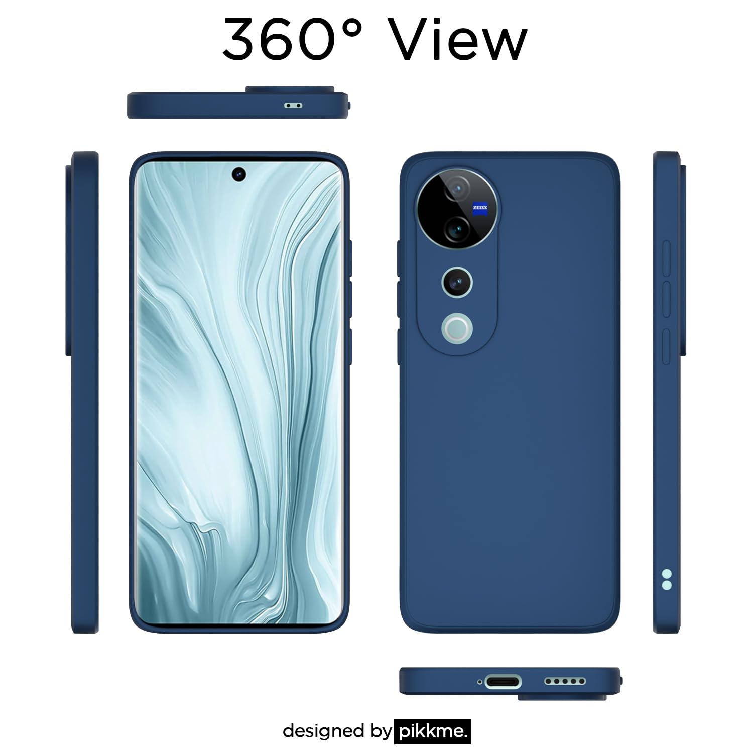 Vivo V40/V40 Pro/T3 Ultra 5G Matte back cover in blue by Pikkme – photo 4