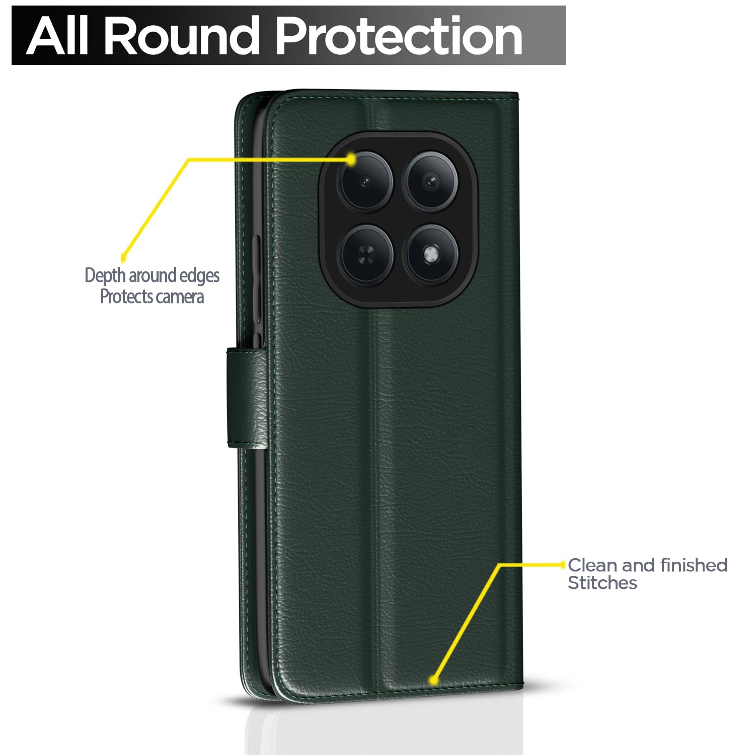Green flip cover for Redmi Note 15 5G – Pikkme – photo 4