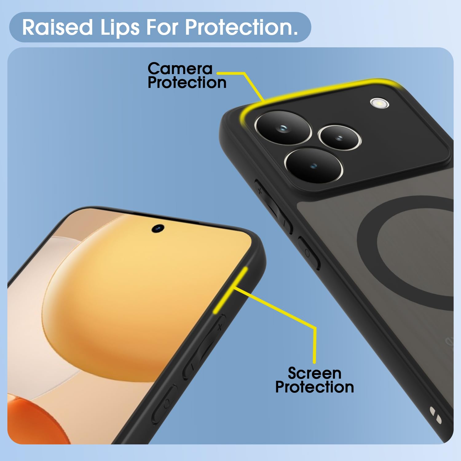 Black smoke mag-safe back cover for Realme P4 Pro 5G – Pikkme – photo 4