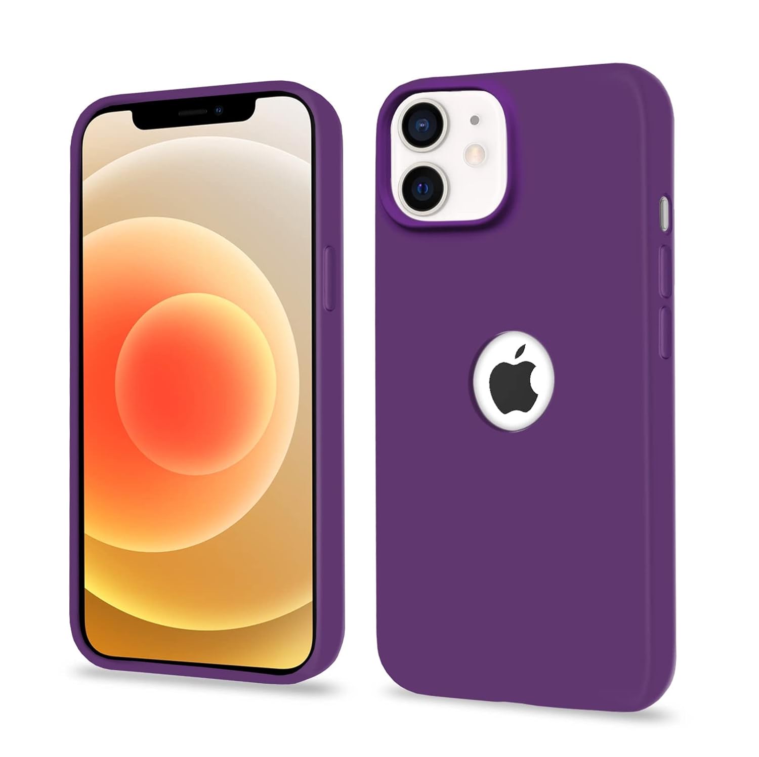 Pikkme iPhone 12/12 Pro Super Soft Silicone Back Cover (Dark Purple)