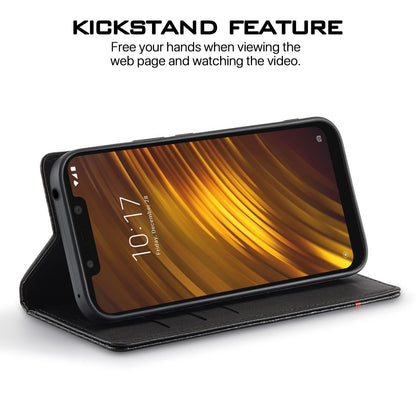 Poco F1 Wallet mobile flip cover in black by Pikkme – photo 5