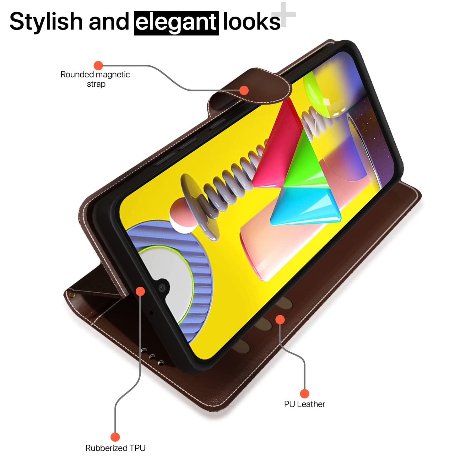 Pikkme brown & coffee Magnetic flip case for Samsung M31/F41/M31 Prime – photo 3