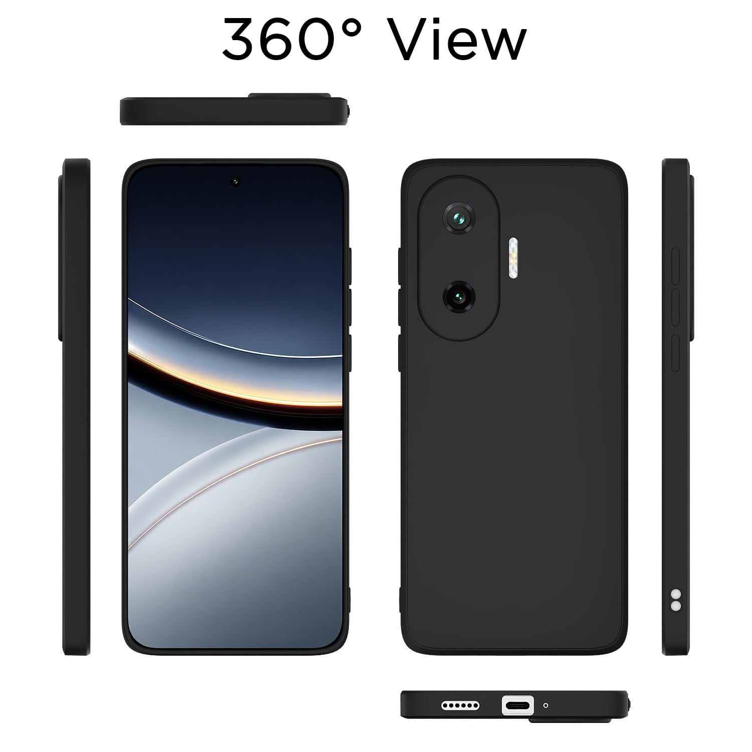 Black Matte phone cover for Poco F7 5G – Pikkme – photo 4