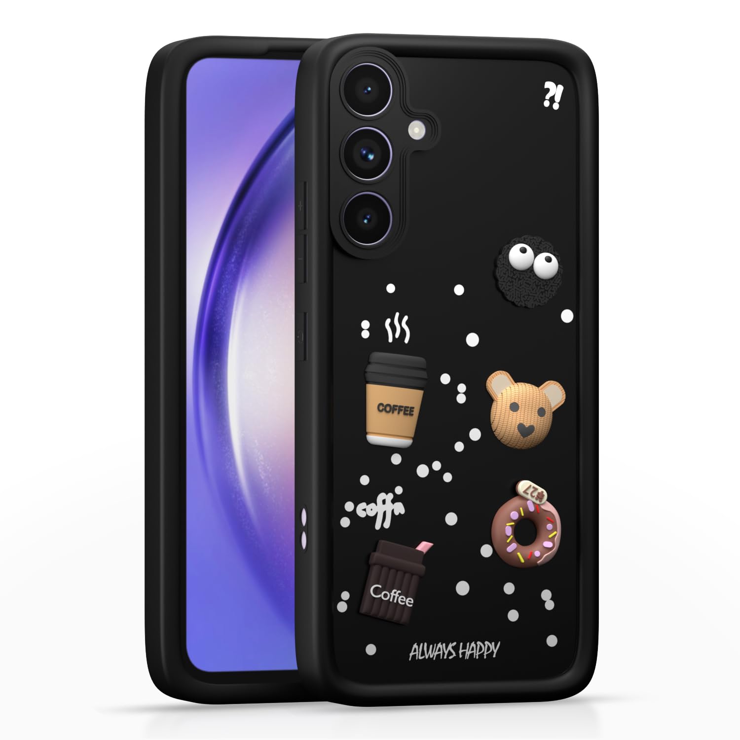 Pikkme  sama545g Cute Fun Cartoon 3D Bear Silicone Back Cover - Black