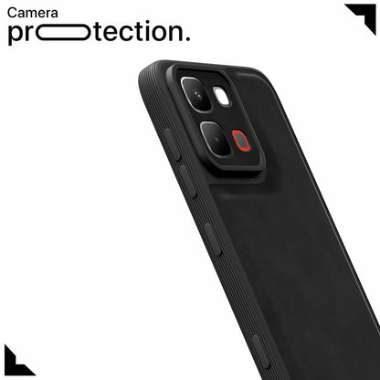 Black Leather back cover for Infinix Note Edge 5G – Pikkme – photo 5