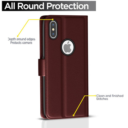 Pikkme iPhone X/XS brown mobile flip cover – photo 4