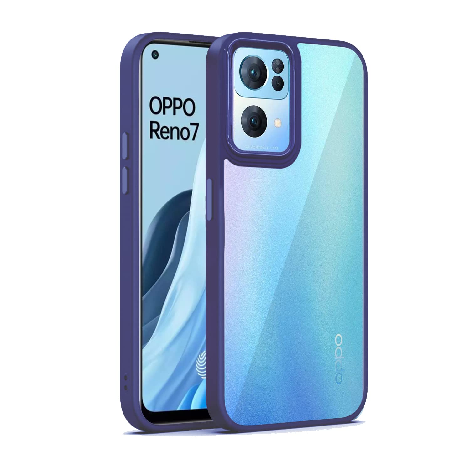 Oppo Reno 7 Pro 5G Oppo Reno 7 Pro 5G Chrome Metal Ring Back Cover (Purple)