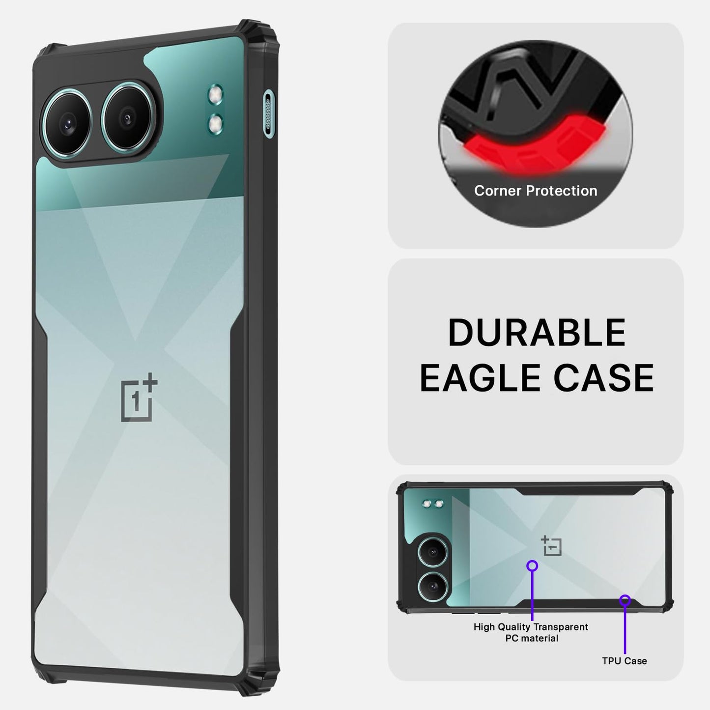 Pikkme OnePlus Nord 4 5G Eagle Back Cover (Black)