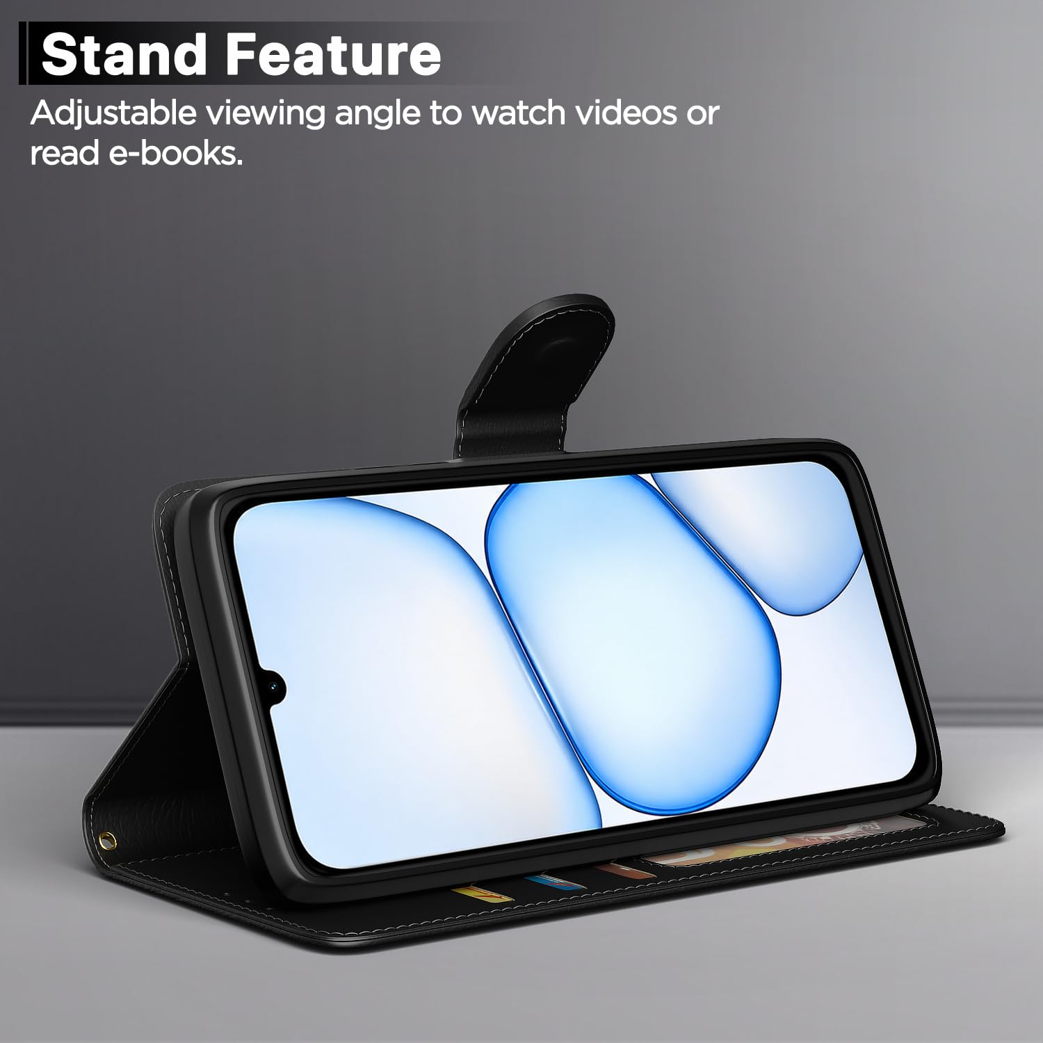 Black mobile flip cover for Realme C100x – Pikkme – photo 3
