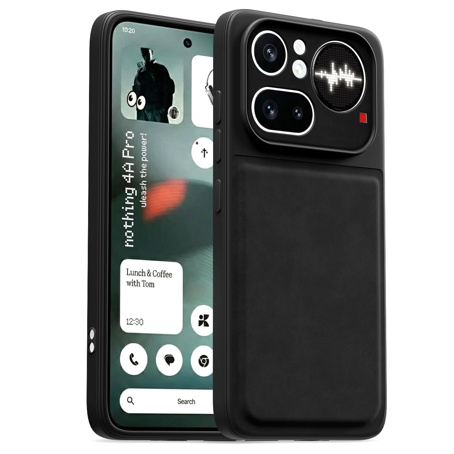 Pikkme black mobile back cover for Nothing Phone 4a Pro 5G