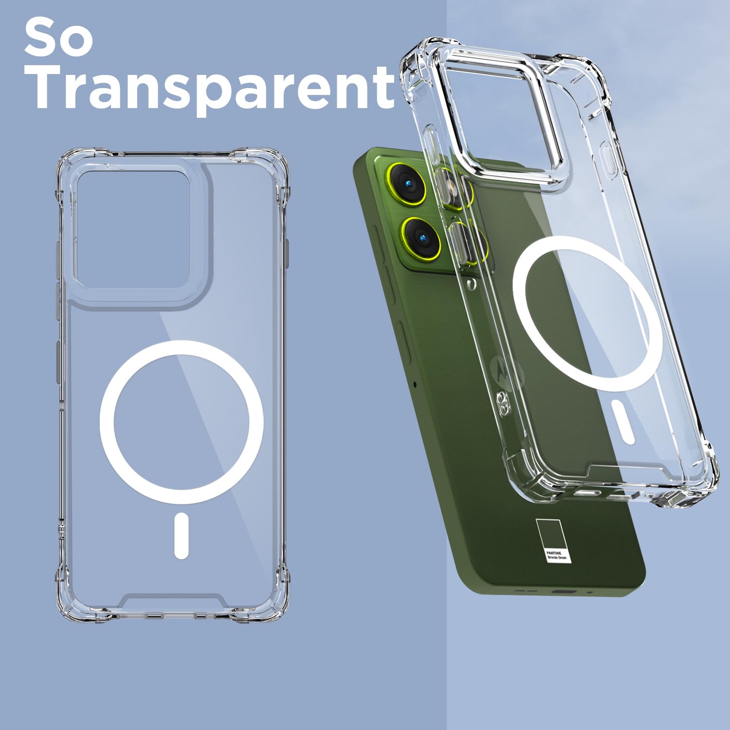 Transparent mag-safe mobile cover for Moto Edge 70 5G – Pikkme – photo 2