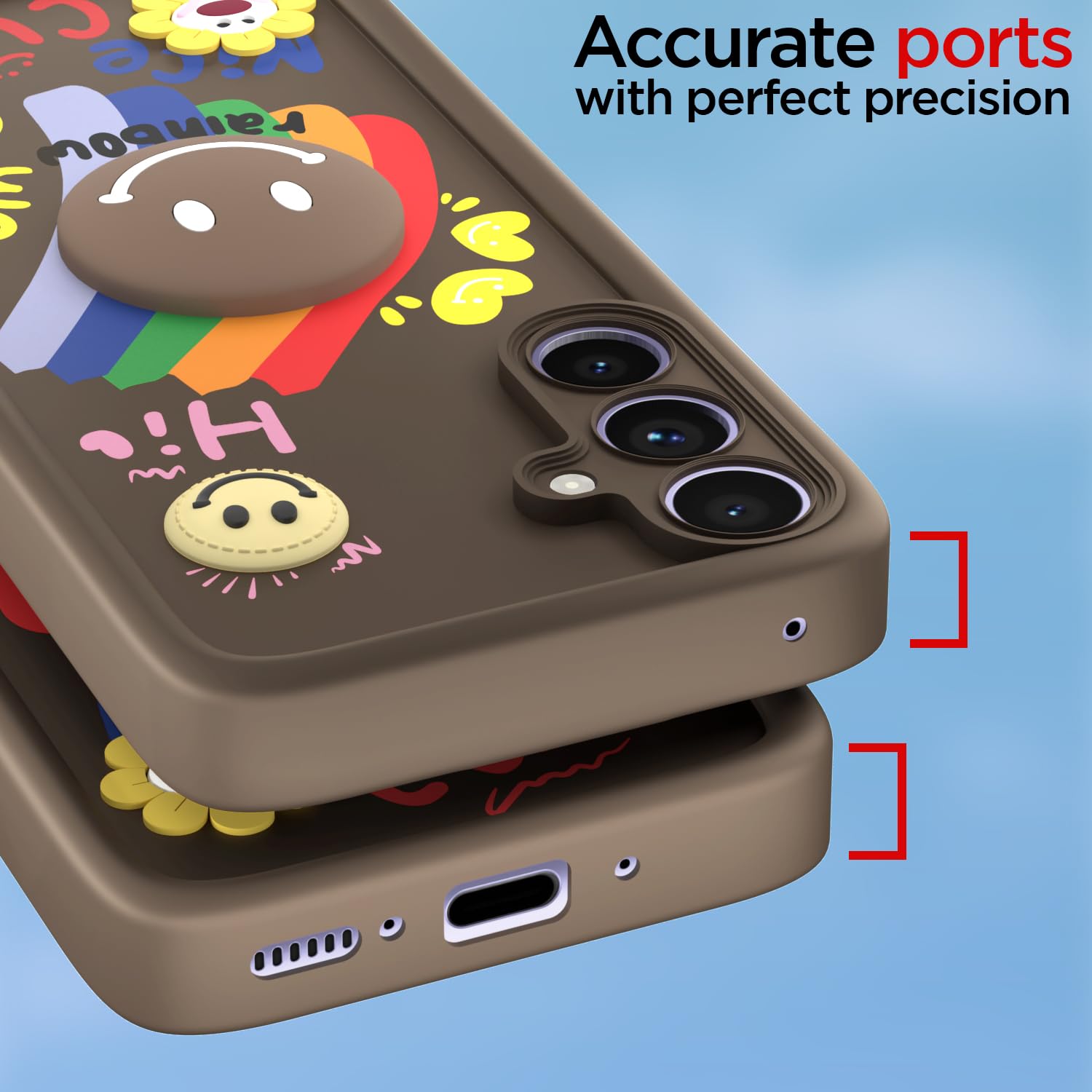 Brown Soft Silicone phone cover for Samsung A34 5G – Pikkme – photo 4