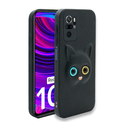 Pikkme Redmi Note 10/Note 10s Cat black mobile back cover