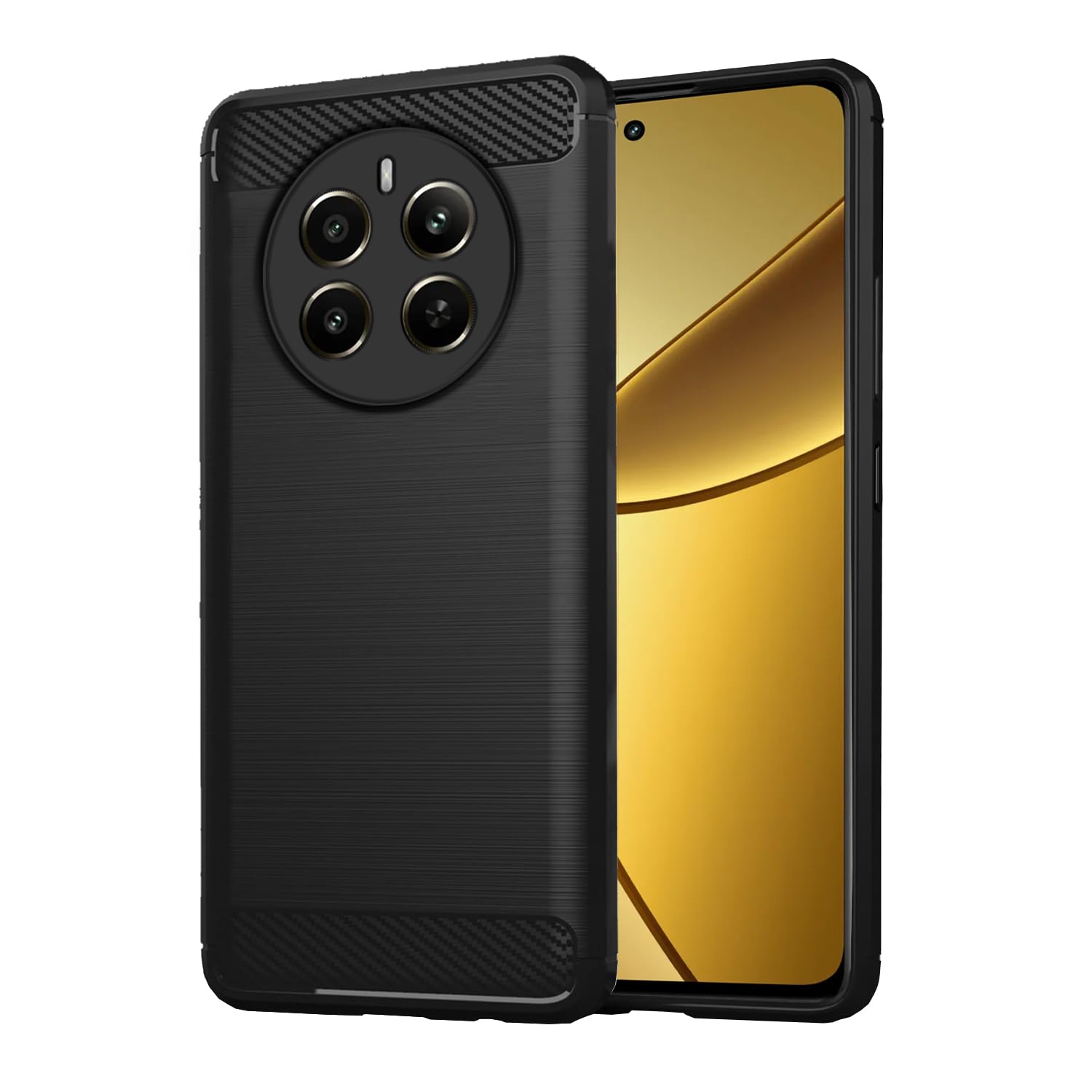 Pikkme black Hybrid mobile cover for Realme 12 Plus/P1/Narzo 70/70 Pro 5G