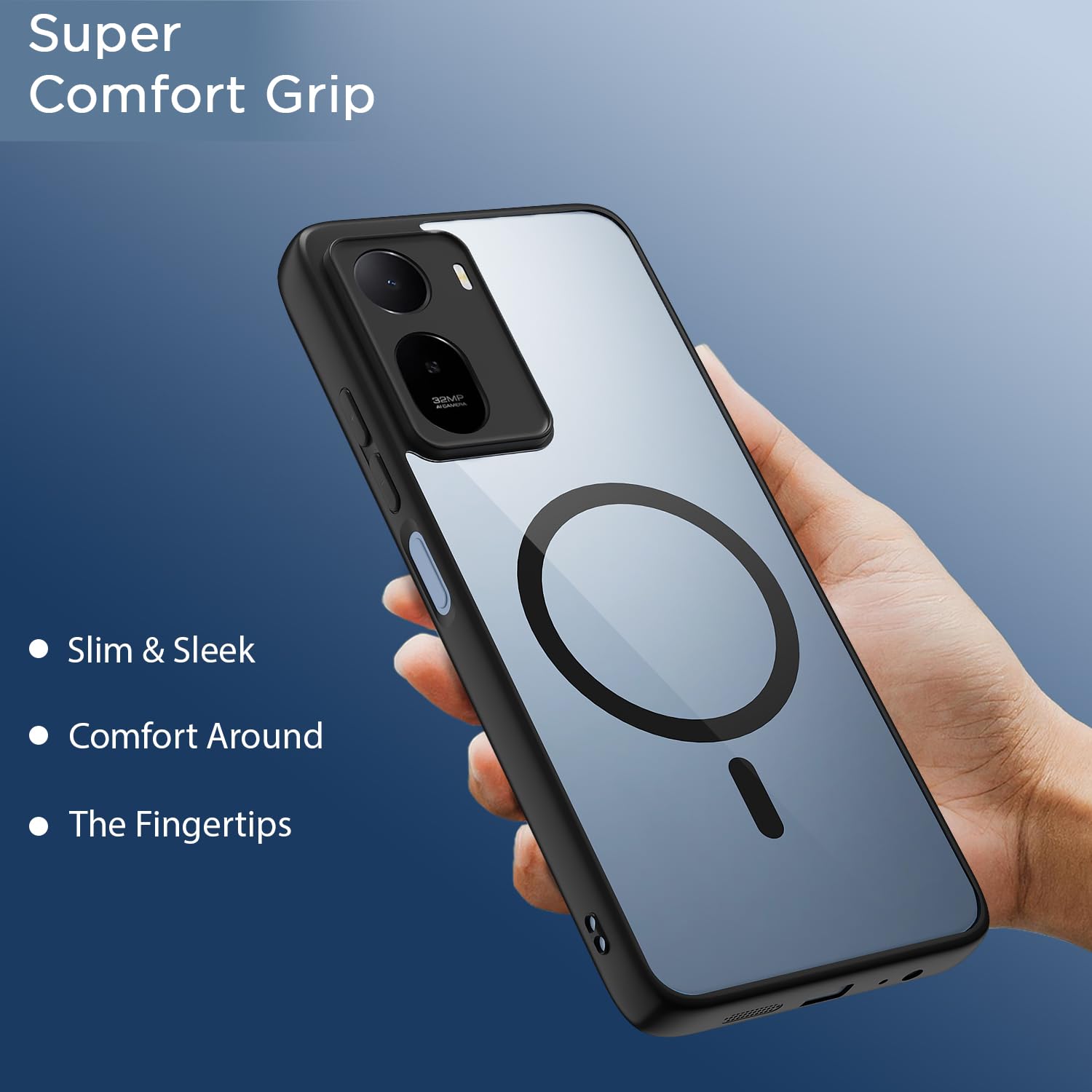 Redmi A7 Pro/Poco C85x 5G mobile back cover in black mag-safe by Pikkme – photo 6