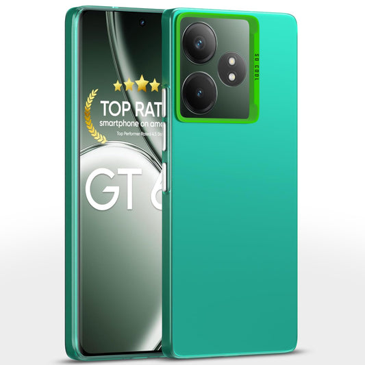 Pikkme Realme GT 6T 5G So Cool Matte Finish Back Cover (Green)