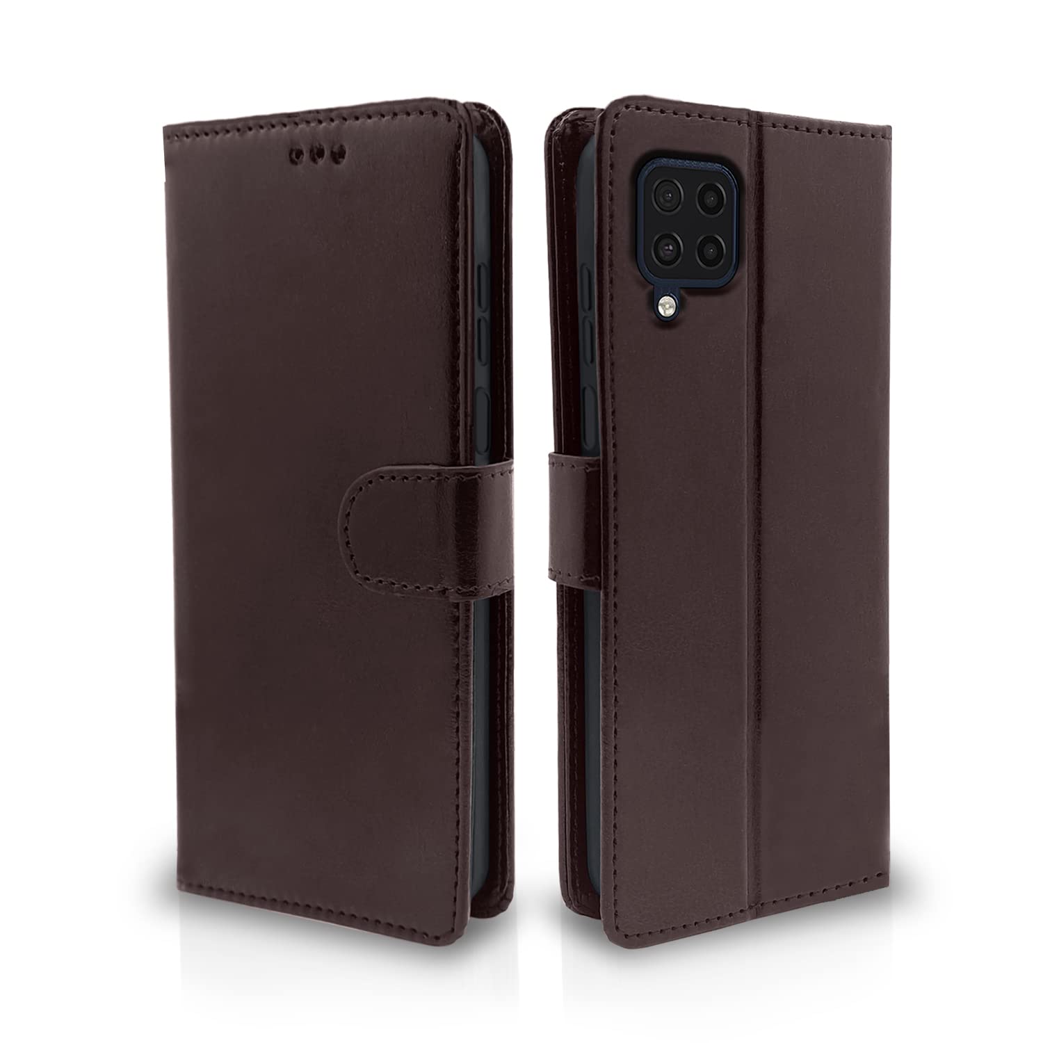  Samsung Galaxy F62 Vintage Flip Cover - Coffee