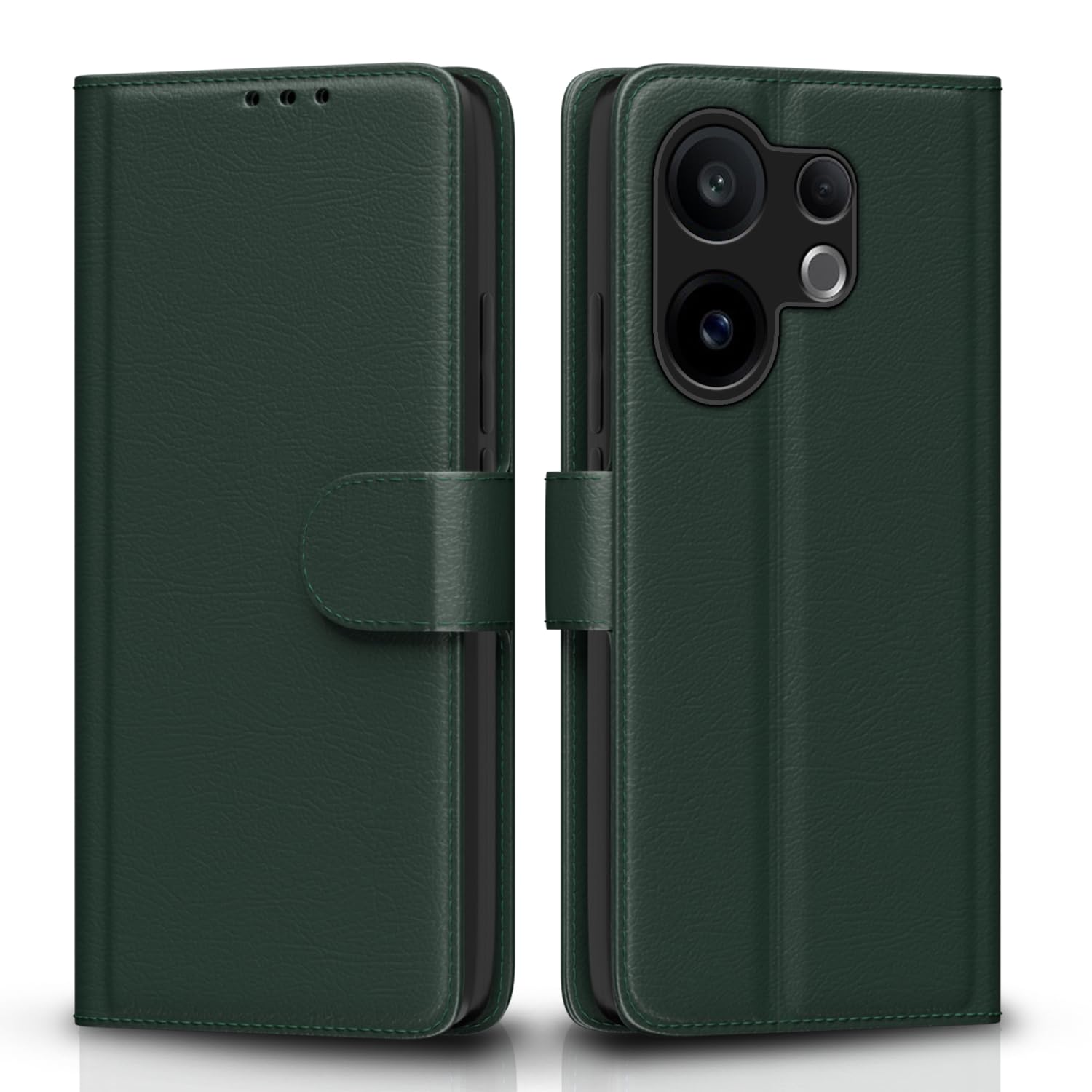 Pikkme green mobile flip cover for Vivo V60/T4 Pro 5G