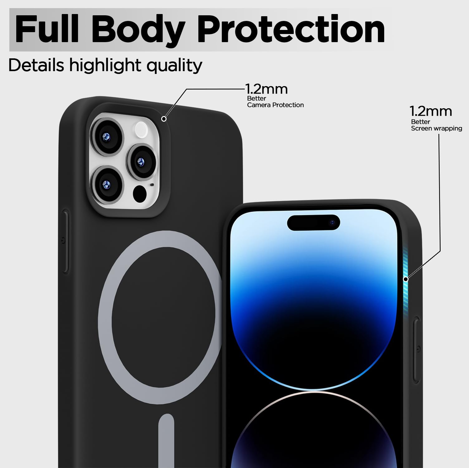 Pikkme black Soft Silicone mobile cover for iPhone 14 Pro – photo 2