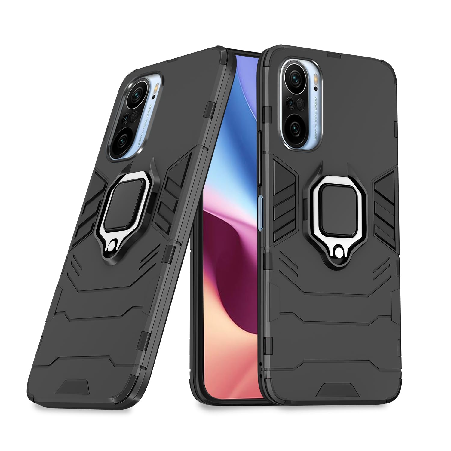 Pikkme Redmi k40/K40 Pro D5 Tough Armor black phone cover