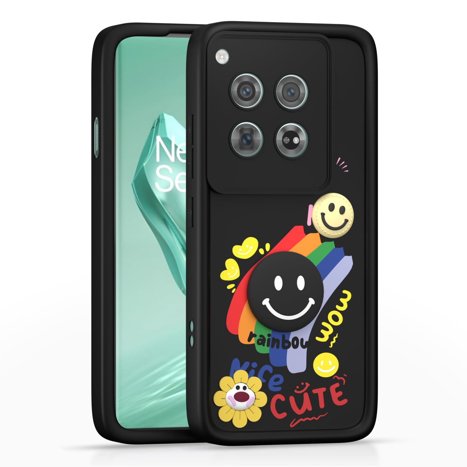 Black phone cover for OnePlus 12 5G – Pikkme