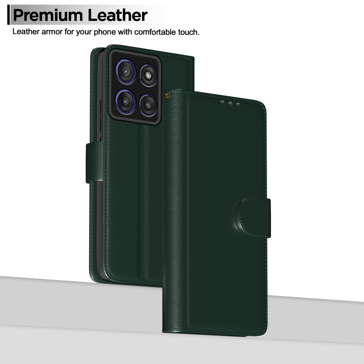 Pikkme Motorola Moto Edge 60 Stylus 5G Vintage Flip Cover (Green)