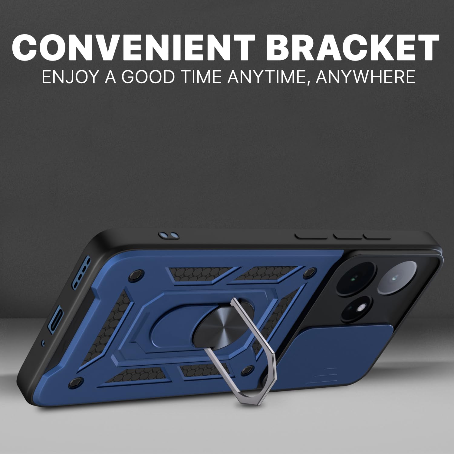 Pikkme Realme GT 7 5G / GT 7T 5G D10 Tough Armor Back Cover (Blue)