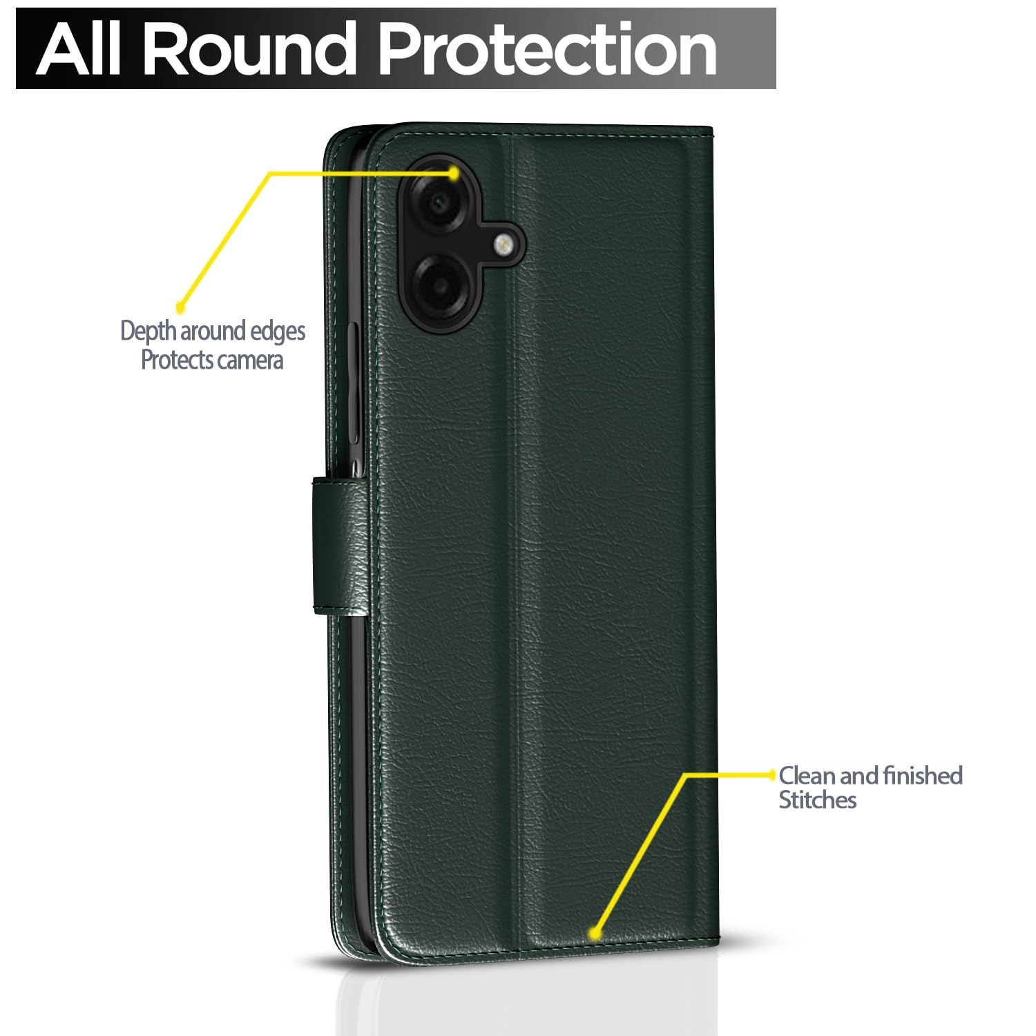 Pikkme green Wallet flip case for Samsung F70e 5G/M07/M17e/F07/A07/A07 5G – photo 4