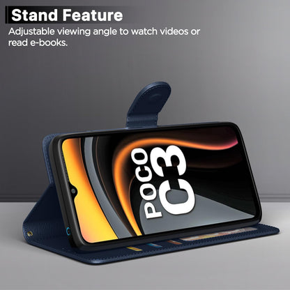 Blue Wallet wallet flip cover for Poco C3 – Pikkme – photo 3