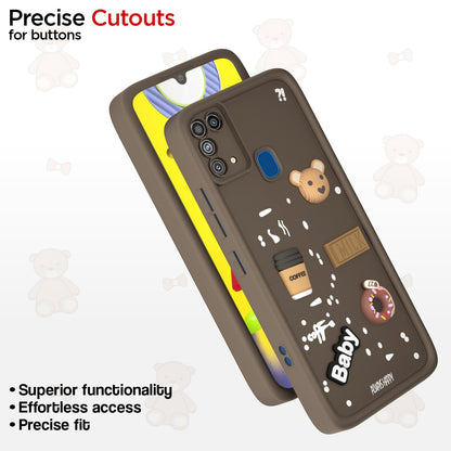 Pikkme Samsung M31/M31 Prime/F41 brown mobile back cover – photo 6