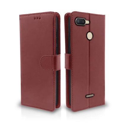 Redmi 6 flip case in brown by Pikkme