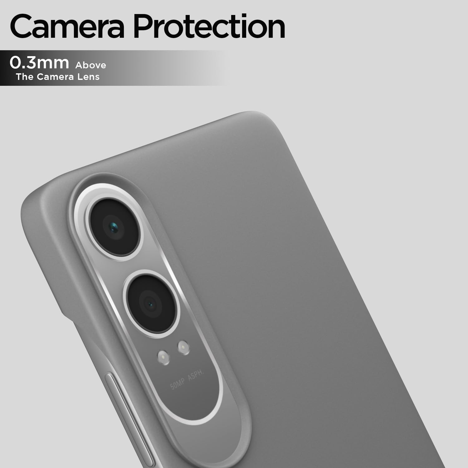 Pikkme  OnePlus Nord Ce 4 Lite 5G SideCut Back Cover (Grey)