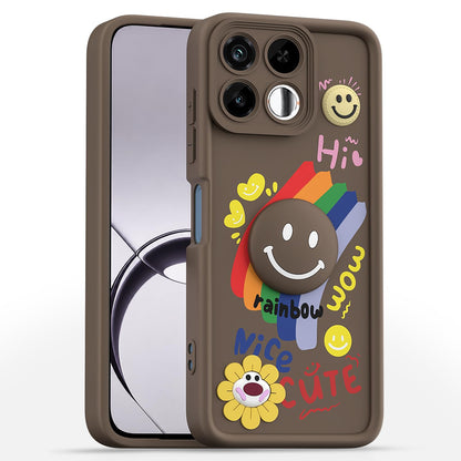 Realme 16T 5G Smile Rainbow mobile cover in brown by Pikkme