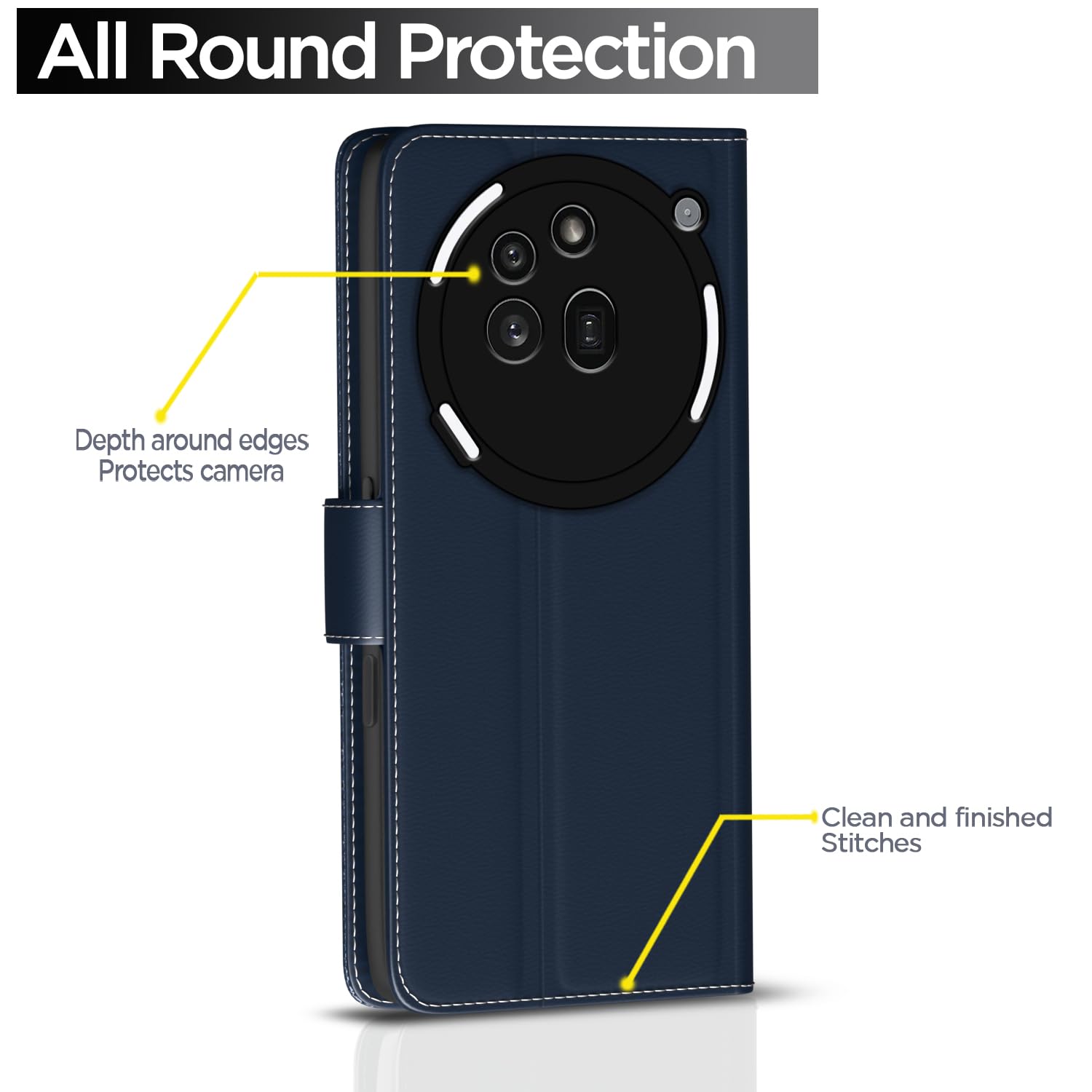 Pikkme Nothing Phone 3a Pro 5G Vintage Flip cover (Blue)