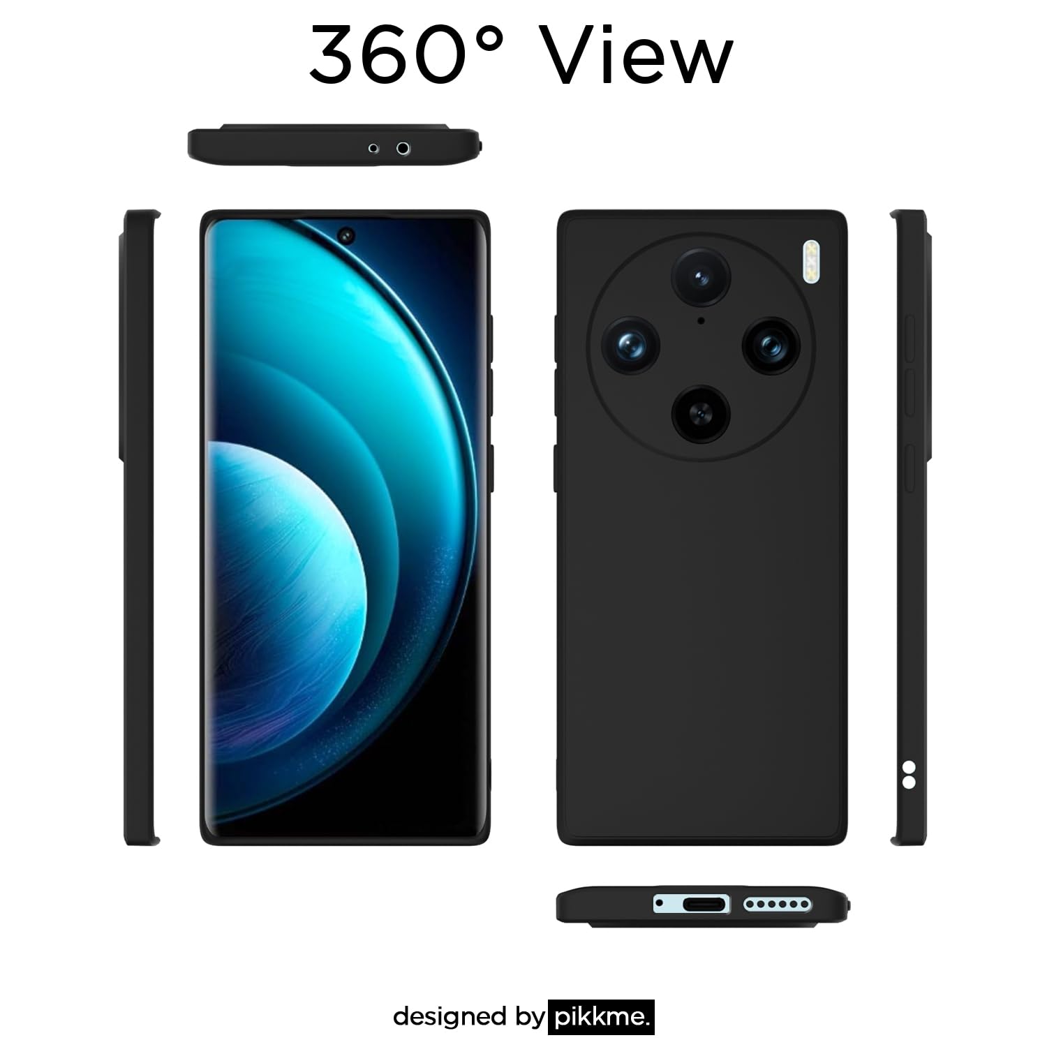 Pikkme black Matte mobile cover for Vivo X100 Pro 5G – photo 3