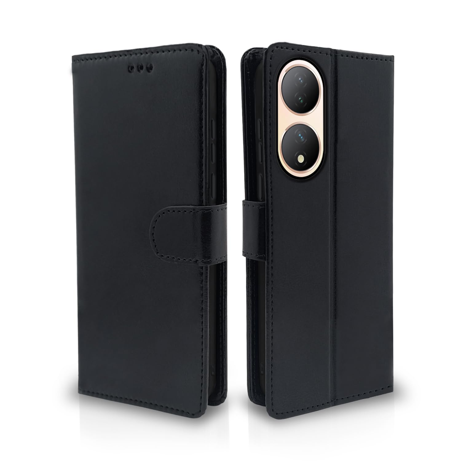 Pikkme black flip cover for Vivo Y100 5G