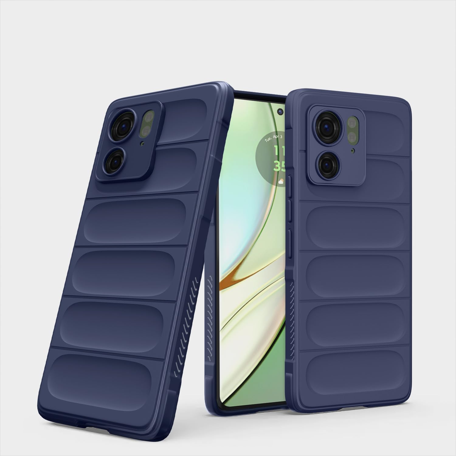Pikkme blue Liquid Silicone mobile back cover for Moto Edge 40