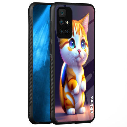 Redmi 10 Prime Cat mobile back cover by Pikkme
