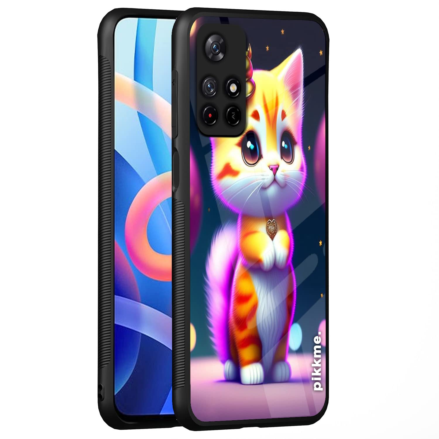 Pikkme Cat mobile cover for Redmi Note 11T/Poco M4 Pro 5G