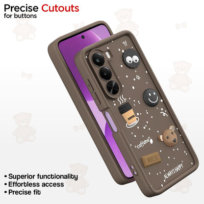 Pikkme brown Bear Coffee mobile cover for Realme P4x 5G – photo 6