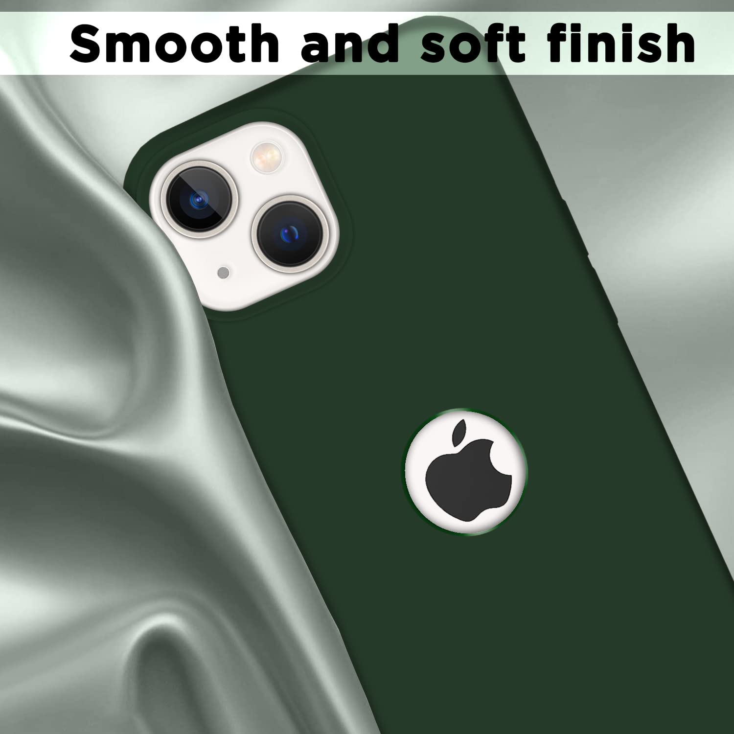 Pikkme iPhone 13 Mini Super Soft Silicone Back Cover (Atrovirens)