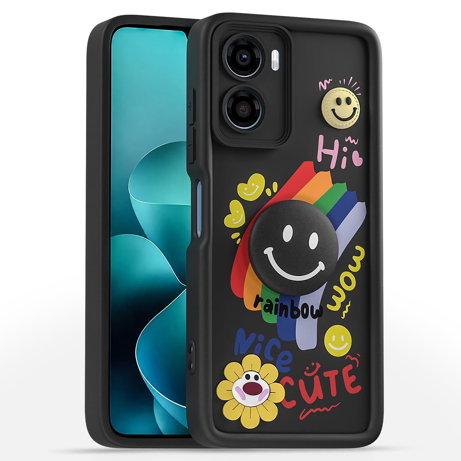Black phone cover for Moto G06 Power – Pikkme