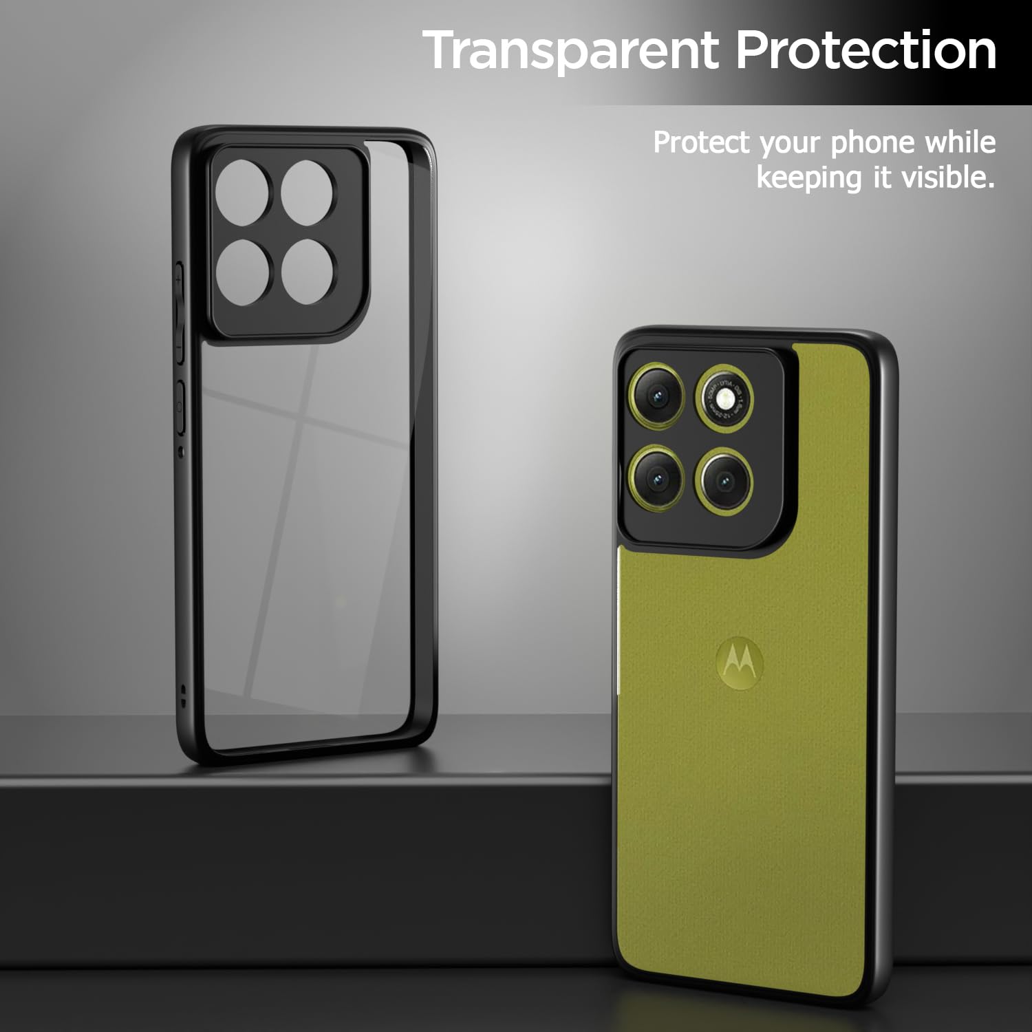 Pikkme Moto G86 Power 5G black mobile back cover – photo 2