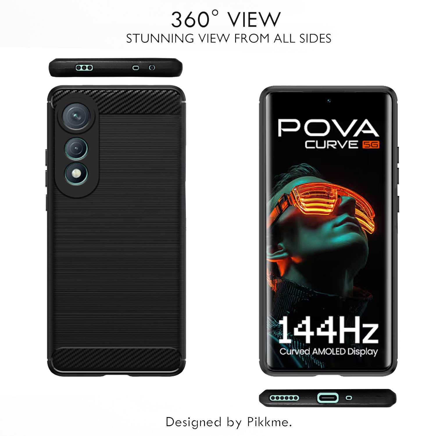 Pikkme Tecno Pova black mobile back cover – photo 3